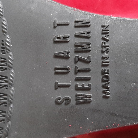 STUART WEITZMAN Gorgeous Rich Burgundy Red Suede Wedge Pumps - Near New - Picture 17 of 17